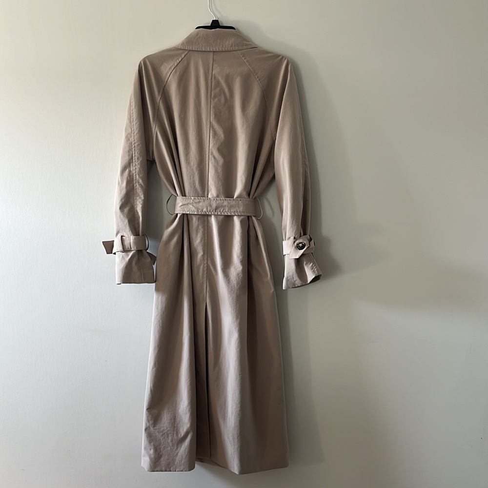 H&M Double Breasted Trench Coat Oversized Sz Small Beige Color - Picture 5 of 16